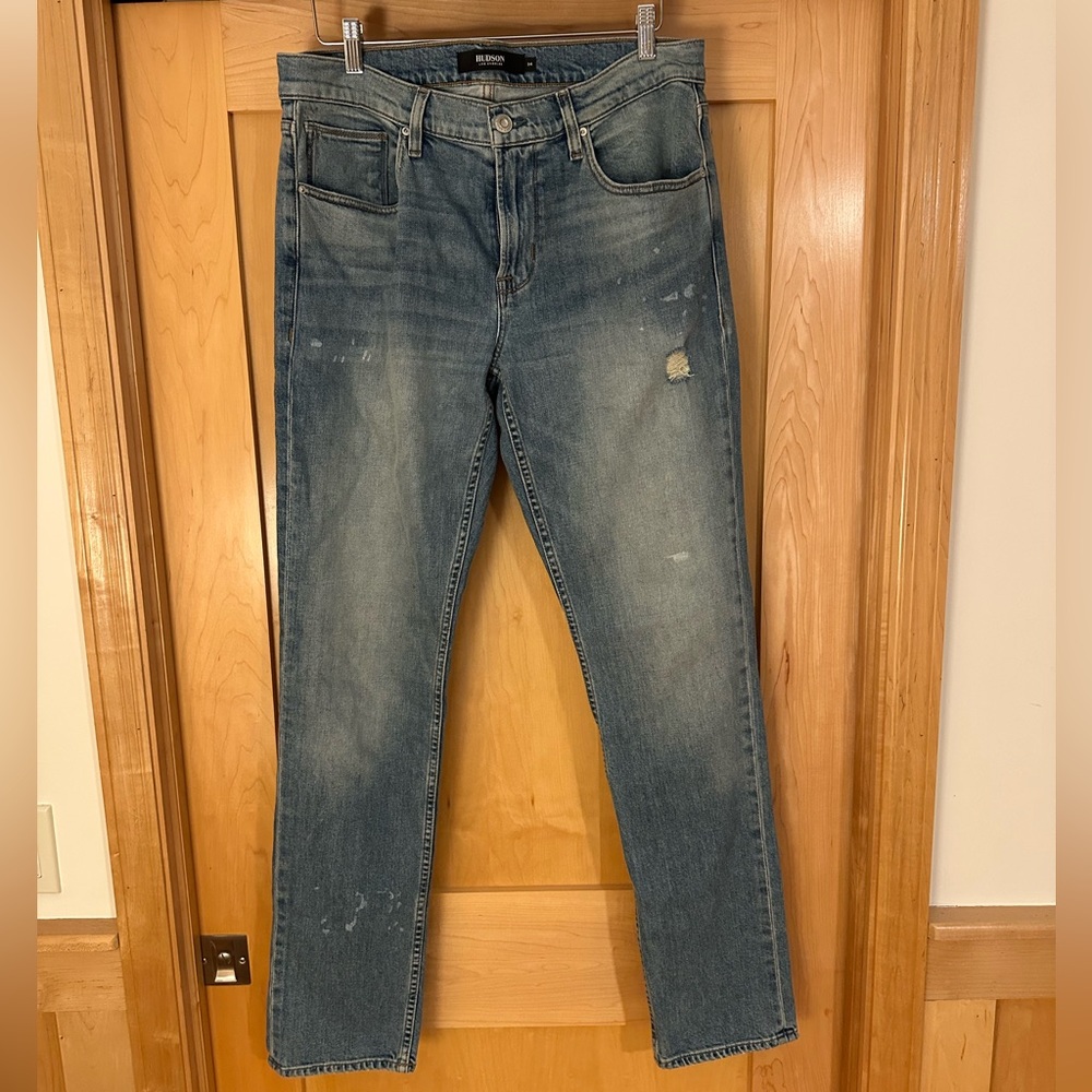Hudson: Blake Slim Straight Distressed Jeans

- Size 34x34
- Good condition